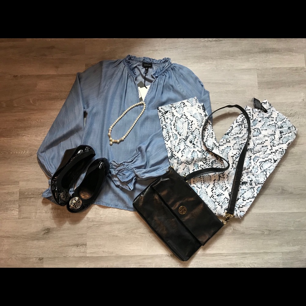 NWT - Light Colored Denim Blouse